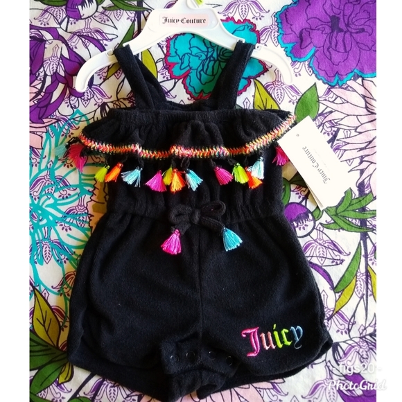 NWT Juicy Fringed Terry Romper